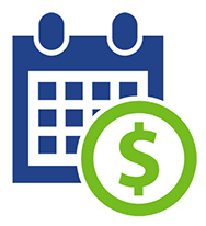 Money and Calendar Icon Small