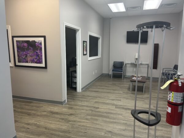 Interior photo of the Munster, IN location of Center for Vein Restoration showing the main waiting area