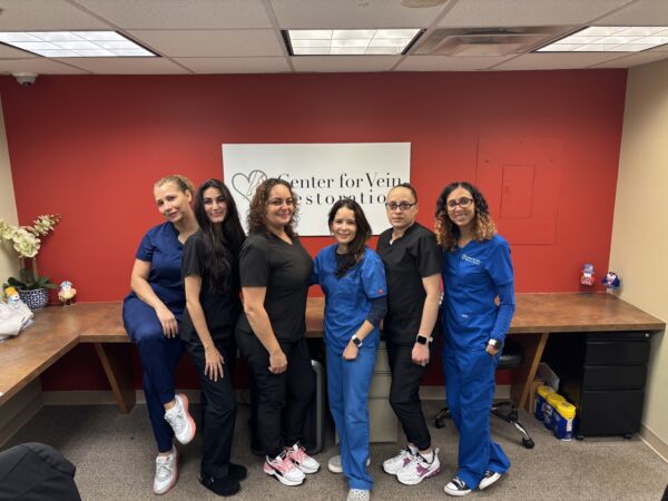 Group photo of the team at the Bronx/Pelham Bay, NY location of Center for Vein Restoration (2025)