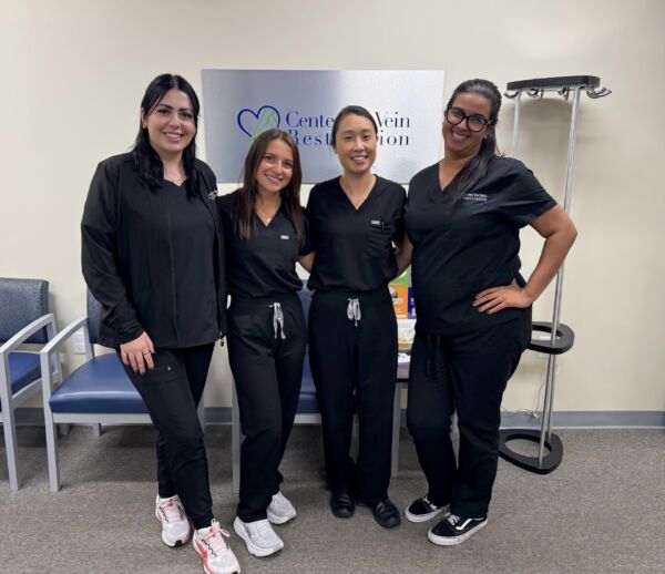 Group photo of the team at Framingham, Massachusetts location of Center for Vein Restoration