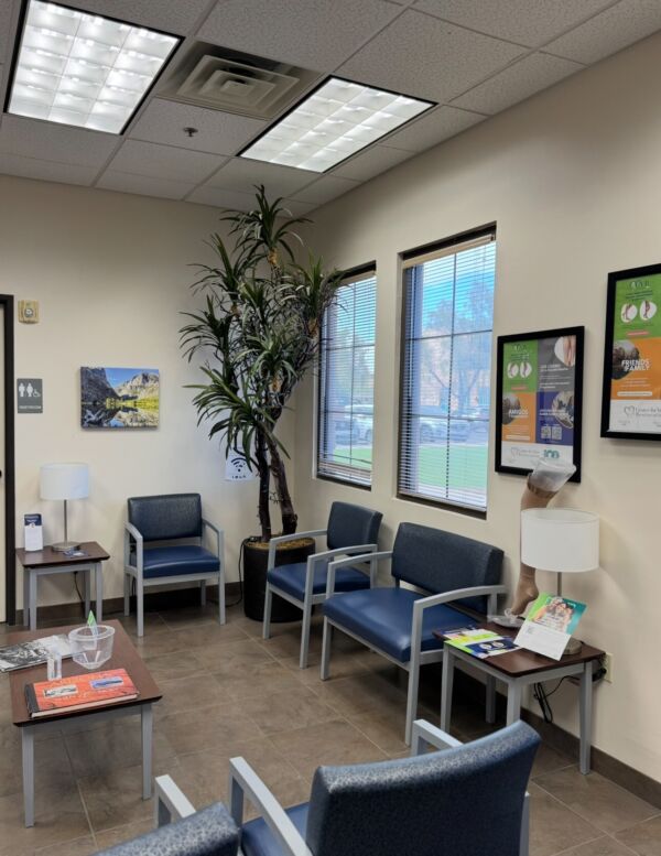 Interior photo of the Gilbert, Arizona location of center for Vein Restoration showing the waiting area