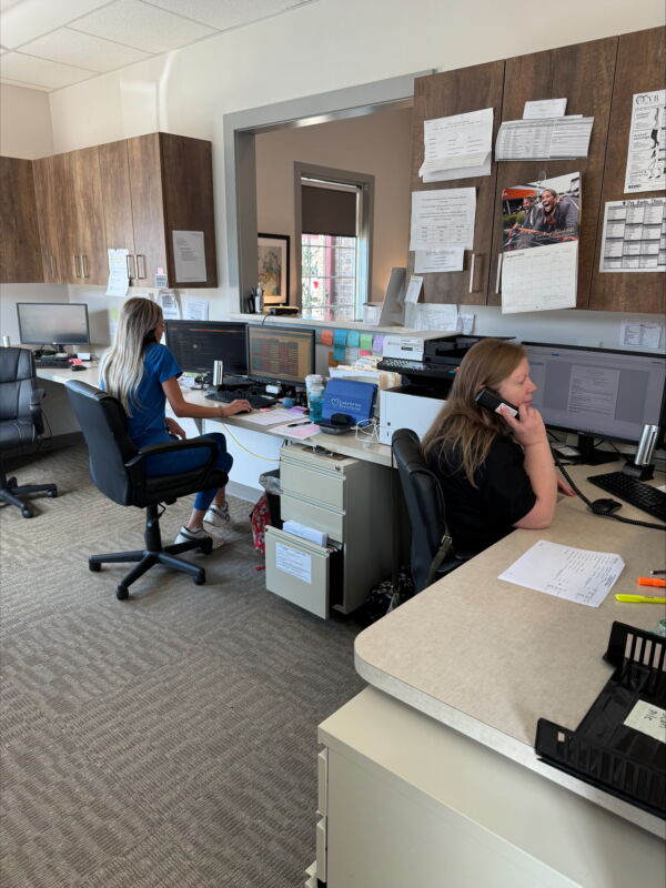 Interior photo of the Owensboro, Kentucky location of center for Vein Restoration showing the work area