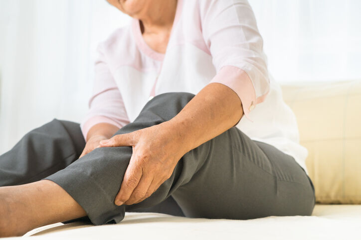 Leg pain of senior woman