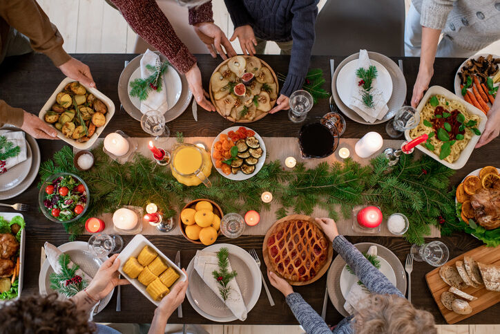 Table of holiday food