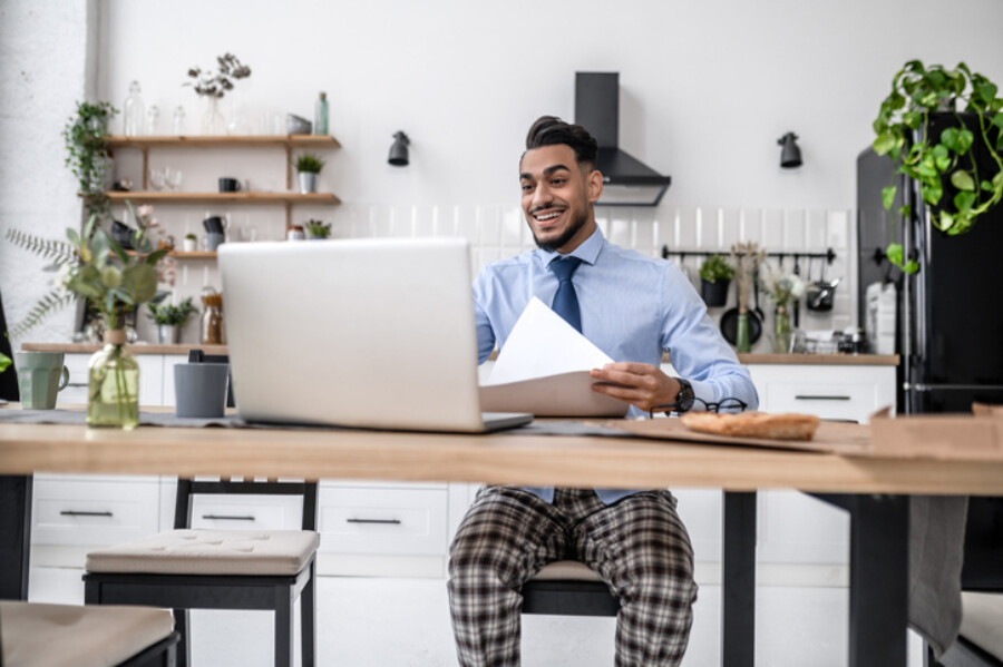 Man working at desk